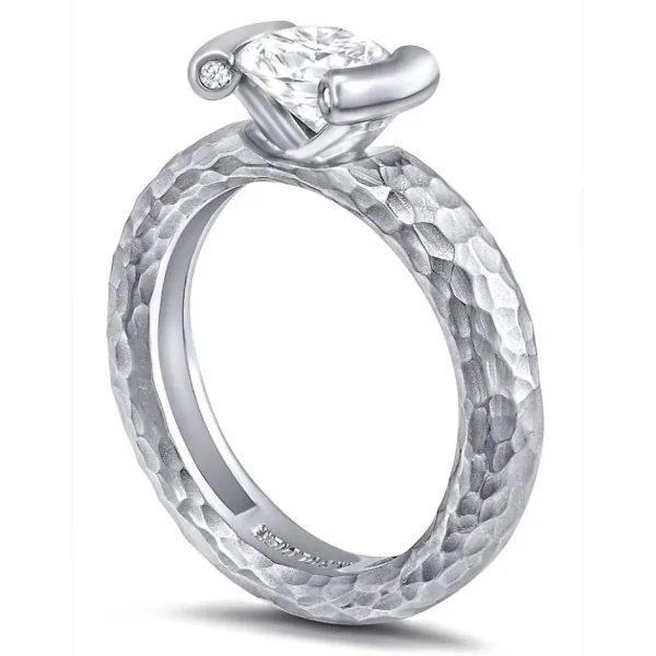 Gold Rings*Alex Soldier Valentine Diamond Organic Texture Engagement Ring