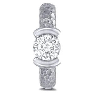 Gold Rings*Alex Soldier Valentine Diamond Organic Texture Engagement Ring