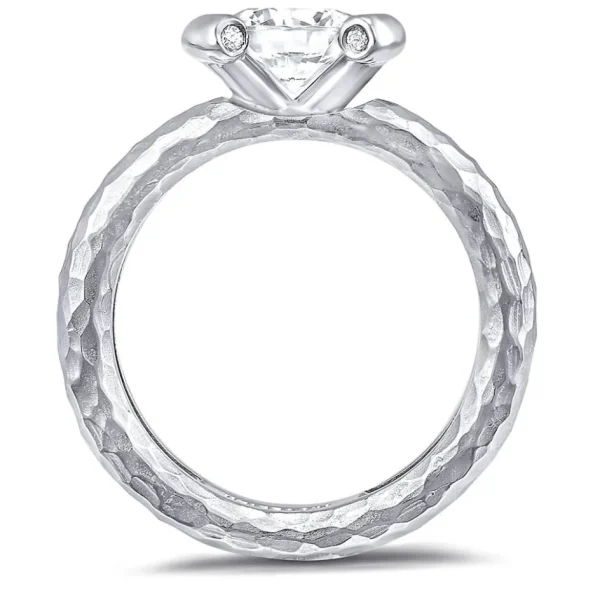 Gold Rings*Alex Soldier Valentine Diamond Organic Texture Engagement Ring