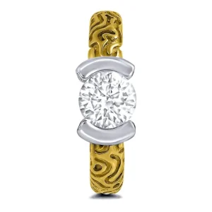 Modern & Elegant | Solitaire*Alex Soldier Valentine Diamond Sage Engagement Ring