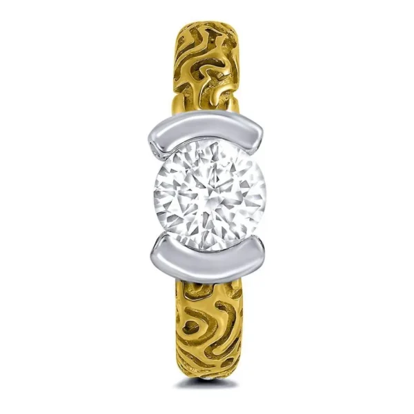Modern & Elegant | Solitaire*Alex Soldier Valentine Diamond Sage Engagement Ring