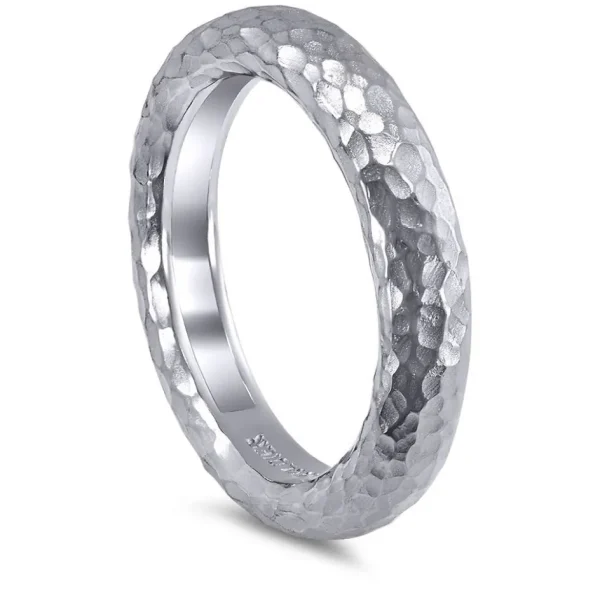 Bold & Vintage Inspired | Solid Gold Or Platinum Bands*Alex Soldier Valentine Organic Texture Wedding Band