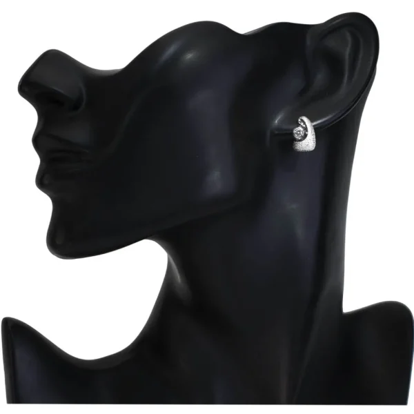 Diamond Earrings | Stud Earrings*Alex Soldier White Gold Modern Art Earrings with Diamonds
