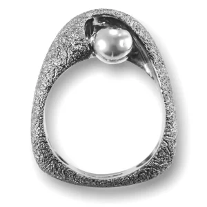 Designer Rings*Alex Soldier White Gold Modern Art Ring with Diamond
