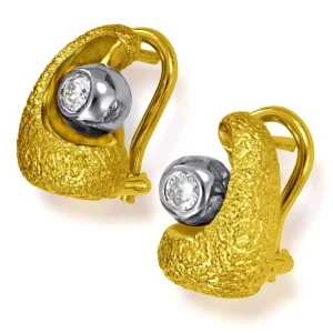 Diamond Earrings | Stud Earrings*Alex Soldier Yellow Gold Modern Art Earrings with Diamonds