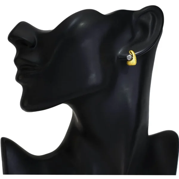Diamond Earrings | Stud Earrings*Alex Soldier Yellow Gold Modern Art Earrings with Diamonds