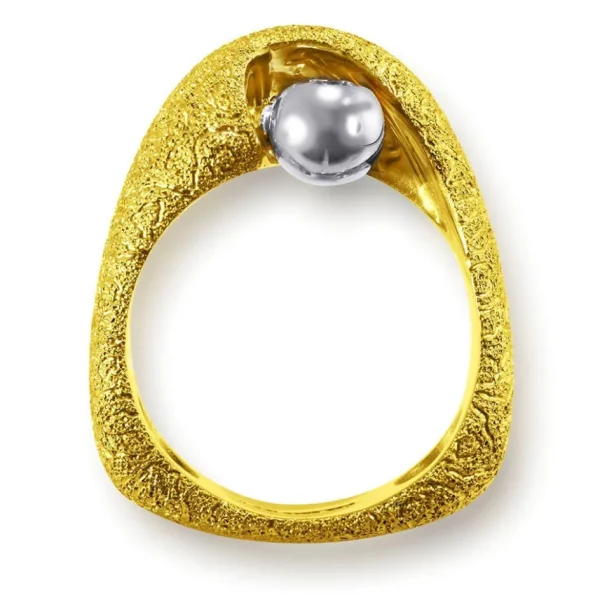 Designer Rings*Alex Soldier Yellow Gold Modern Art Ring with Diamond